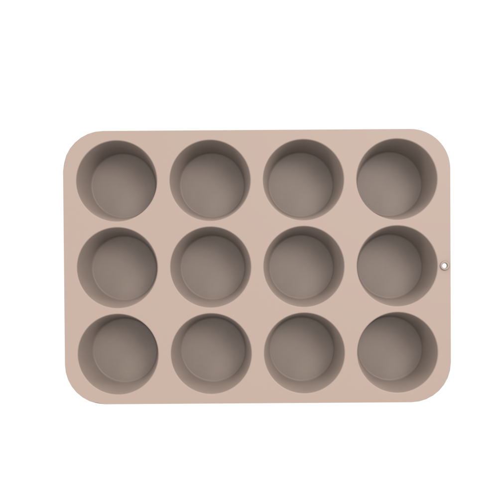 Perilla 12-CAVITY SILICONE MUFFIN MOLD - High Quality and Ergonomic Household Item